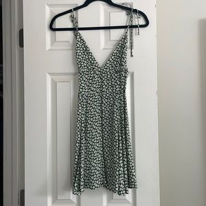 Reformation Green Tie Top Dress